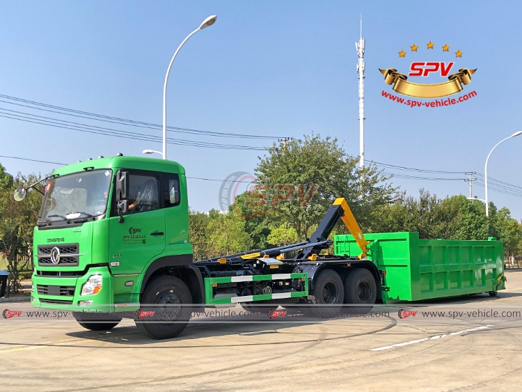20 CBM Hook Loader Garbage Truck Dongfeng - Loading Progress 1 20 CBM Hook Loader Garbage Truck Dongfeng - Loading Progress 1